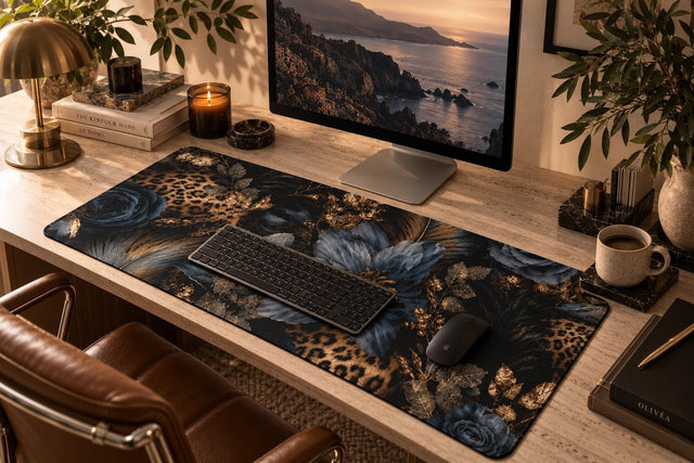 Leopard Print Desk Mat