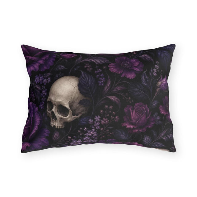 Purple Skull Outdoor Pillow
