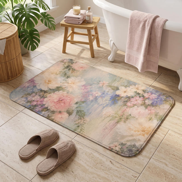 Romantic Floral Bath Mat