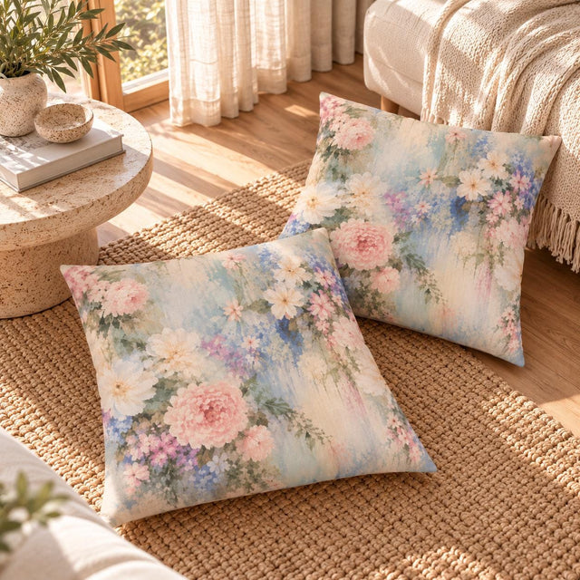 Romantic Floral Floor Pillow