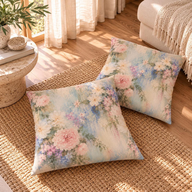 Romantic Floral Floor Pillow