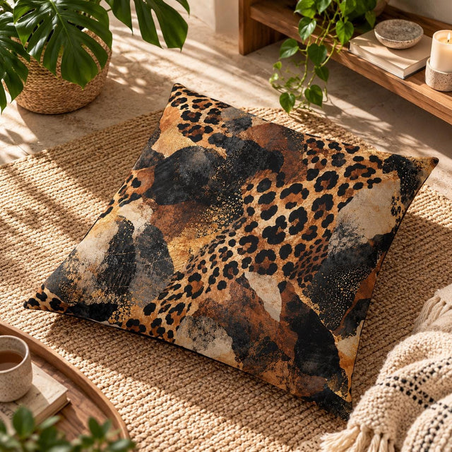 Abstract Leopard Floor Pillow