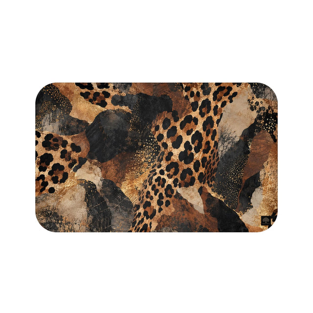 Abstract Leopard Bath Mat