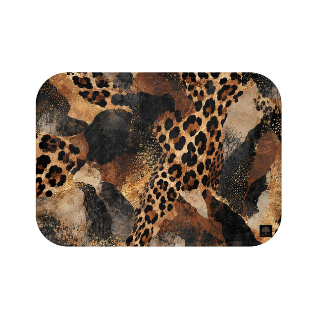 Abstract Leopard Bath Mat