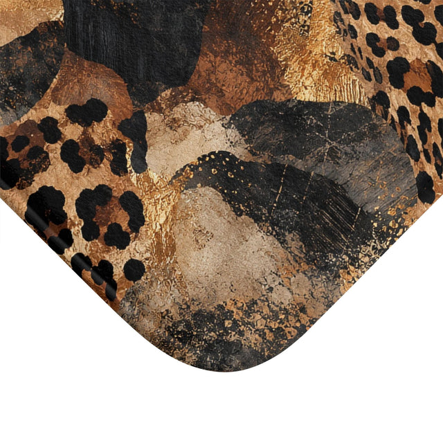 Abstract Leopard Bath Mat