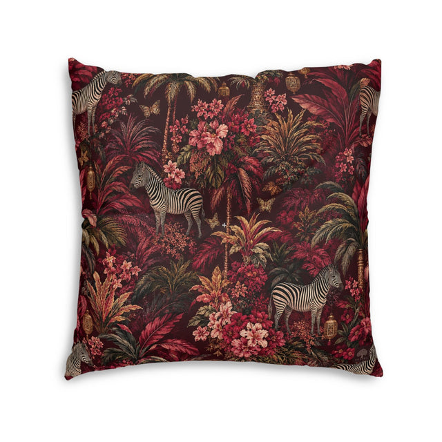 Burgundy Jungle Floor Pillow