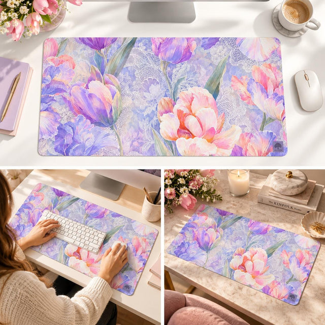 Lilac Iris Desk Mat