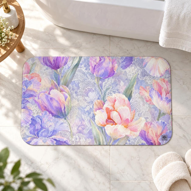 Lilac Iris Bath Mat