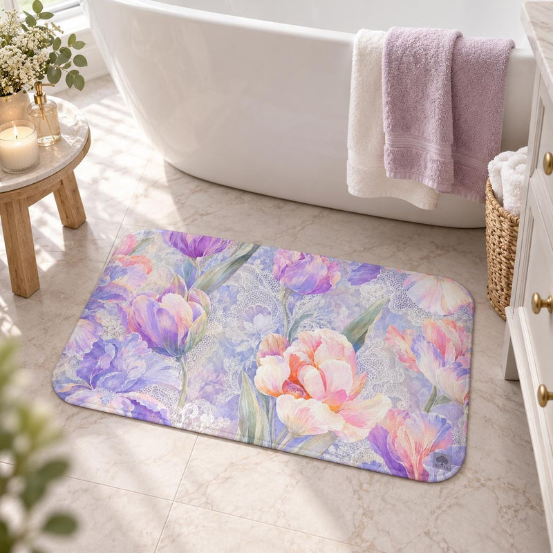Lilac Iris Bath Mat