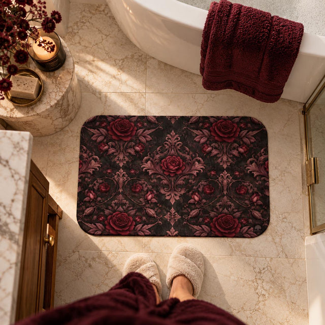 Gothic Rose Bath Mat