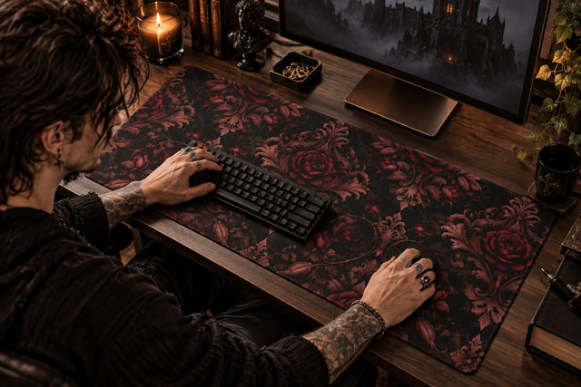 Gothic Rose Desk Mat