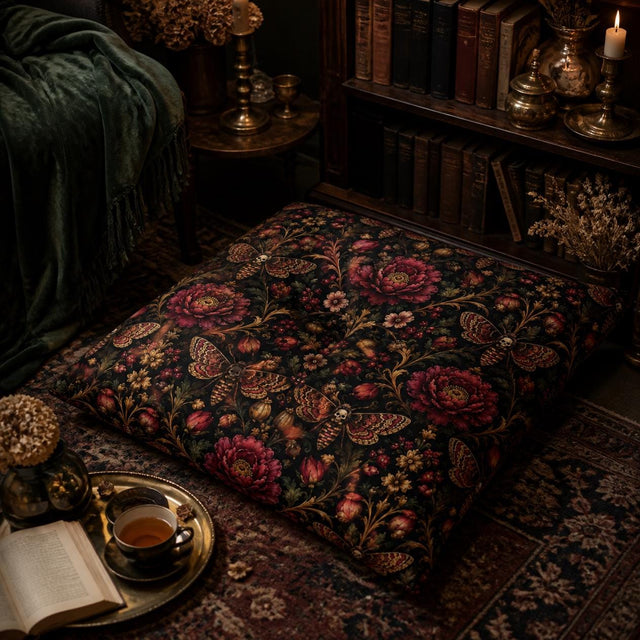 Gothic Moth Floor Pillow