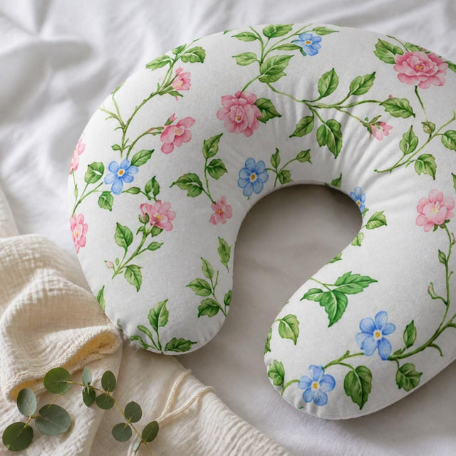 Botanical Floral Nursing Pillow Cover