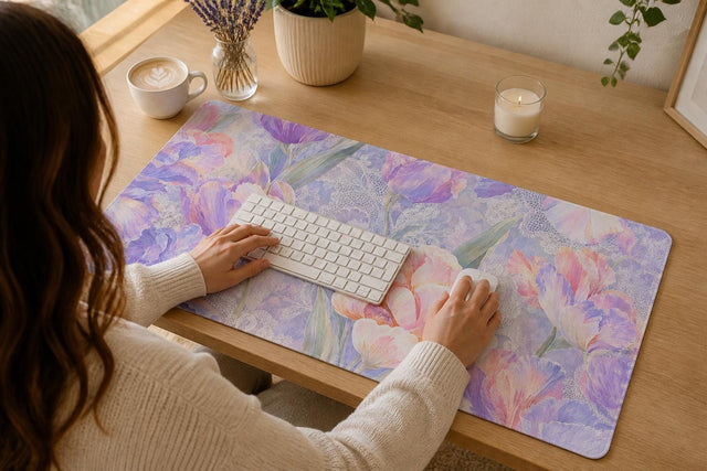 Lilac Iris Desk Mat