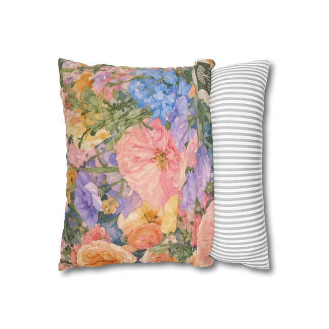 Watercolor Floral Pillow Cover