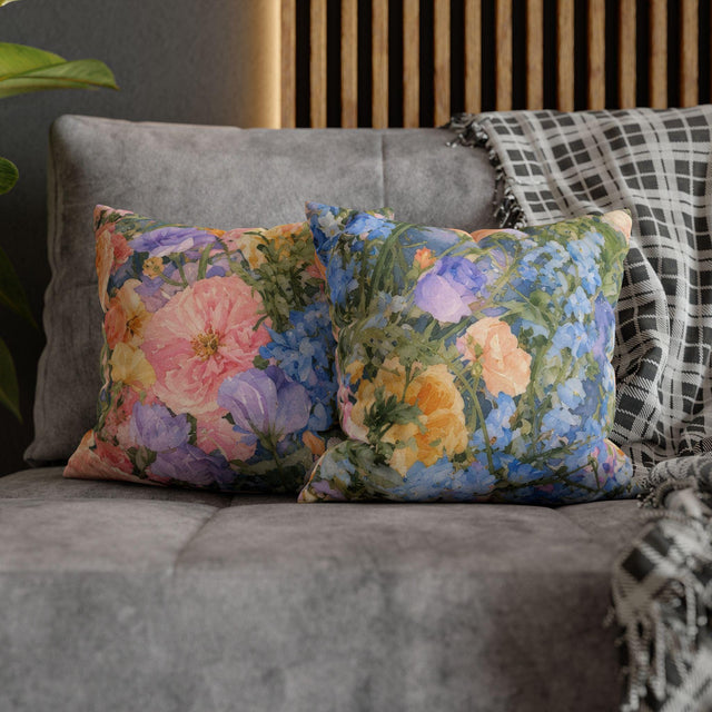 Watercolor Floral Pillow Cover