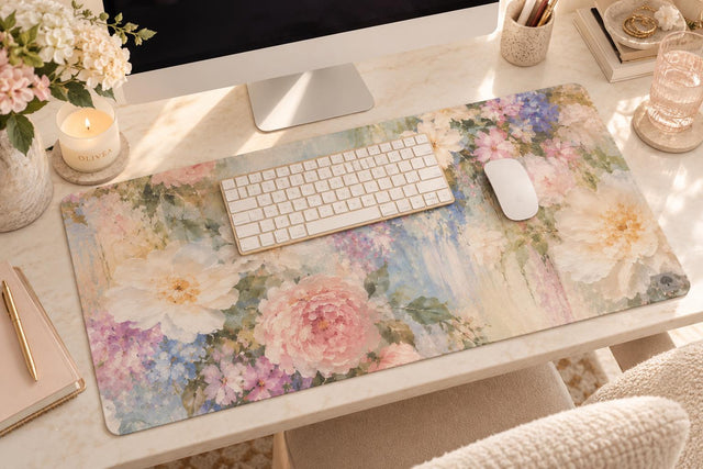 Romantic Floral Desk Mat