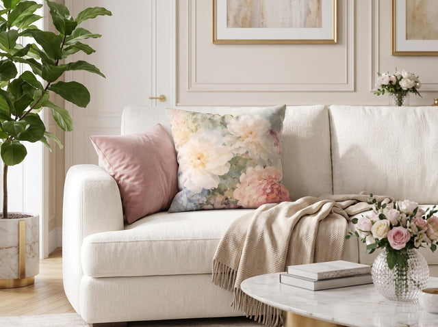 Romantic Floral Pillow Cover