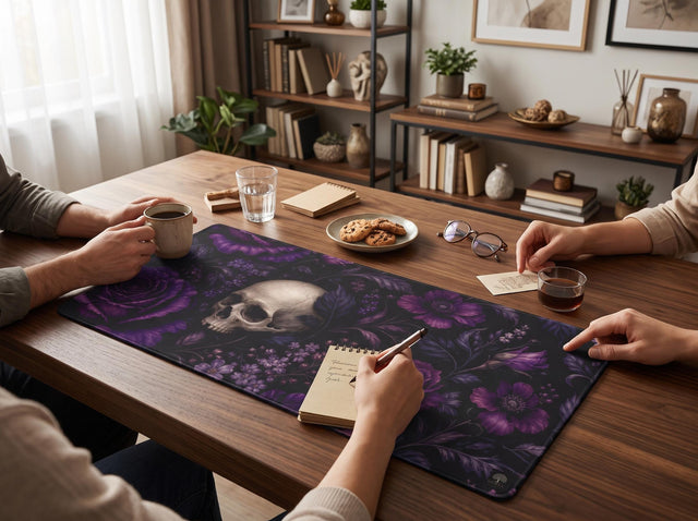 Purple Skull Desk Mat