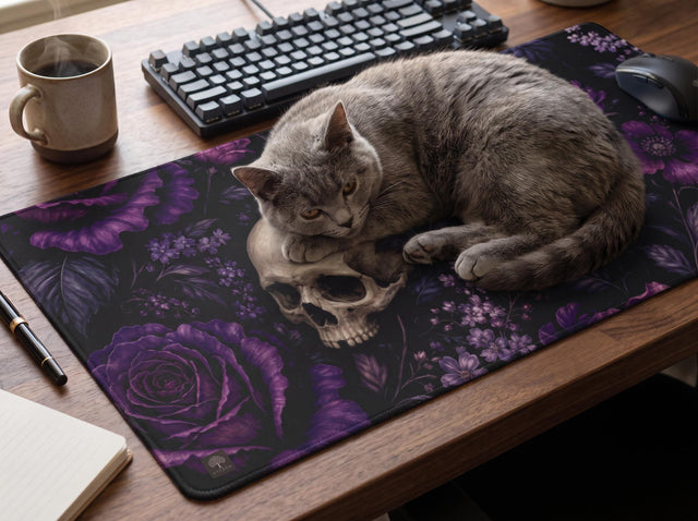 Purple Skull Desk Mat