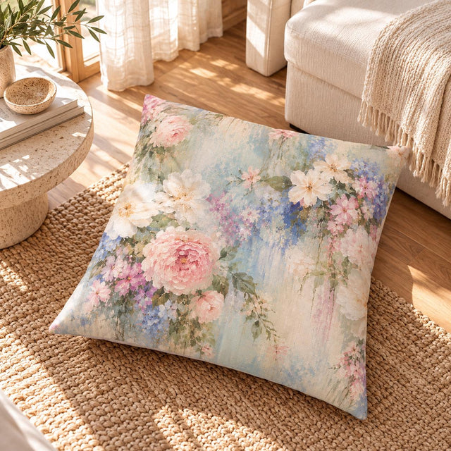Romantic Floral Floor Pillow