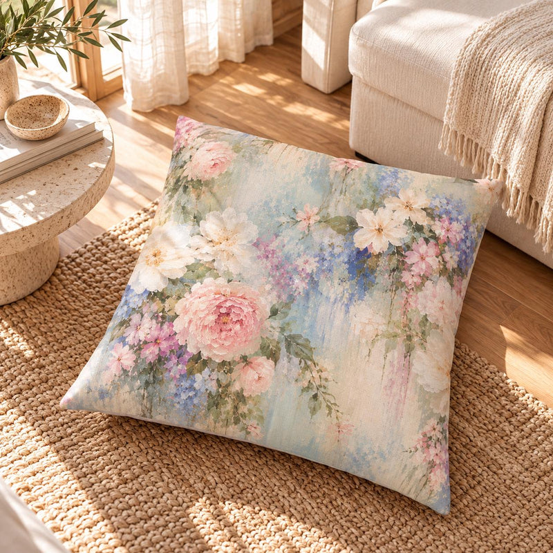 Romantic Floral Floor Pillow