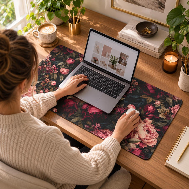 Moody Burgundy Desk Mat