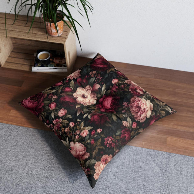 Moody Burgundy Floor Pillow