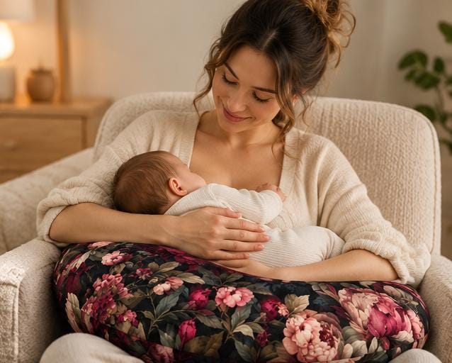 Moody Burgundy Nursing Pillow Cover