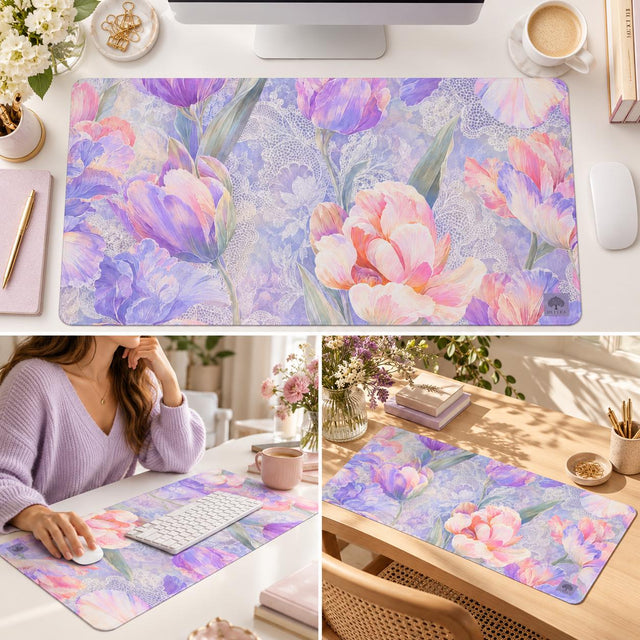 Lilac Iris Desk Mat