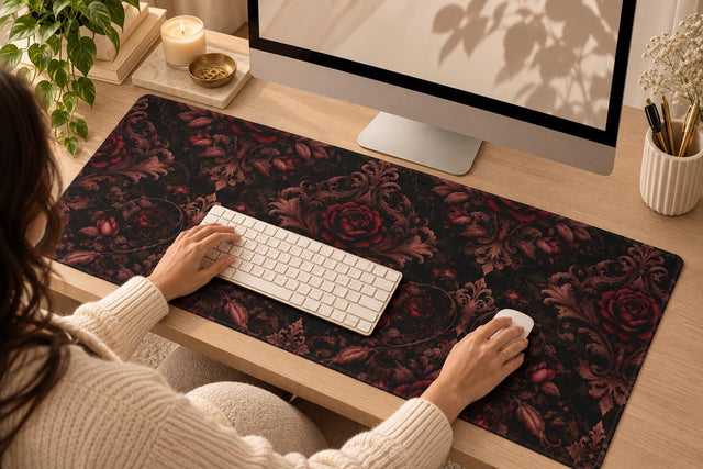 Gothic Rose Desk Mat