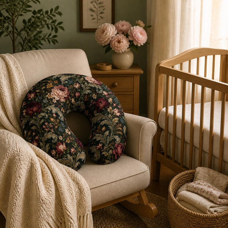Baroque Peony Nursing Pillow Cover