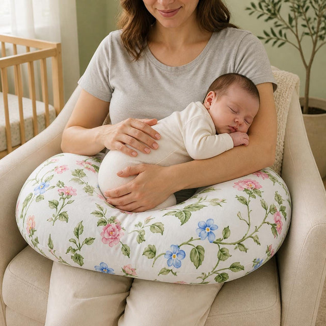 Botanical Floral Nursing Pillow Cover