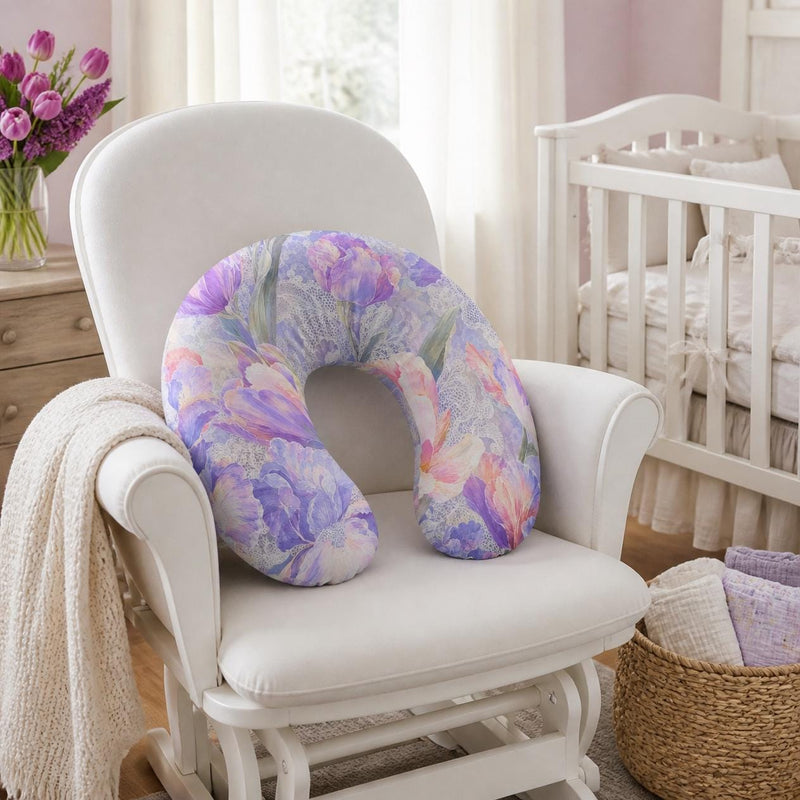 Lilac Iris Nursing Pillow Cover