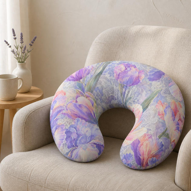 Lilac Iris Nursing Pillow Cover