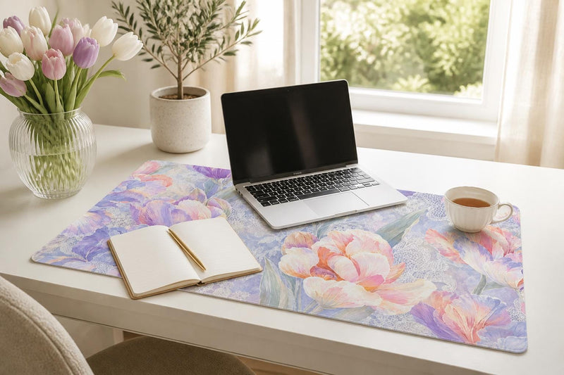 Lilac Iris Desk Mat