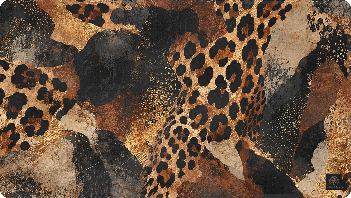 Abstract Leopard Desk Mat