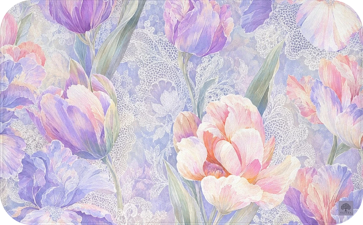 Lilac Iris Bath Mat