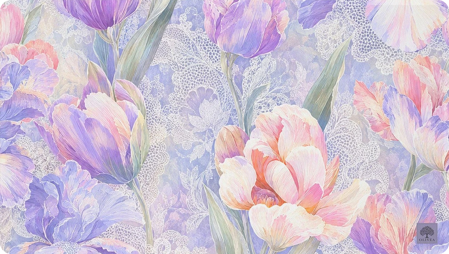 Lilac Iris Desk Mat