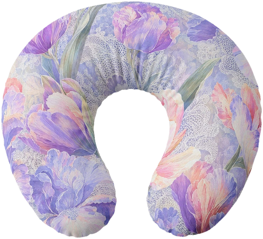 Lilac Iris Nursing Pillow Cover