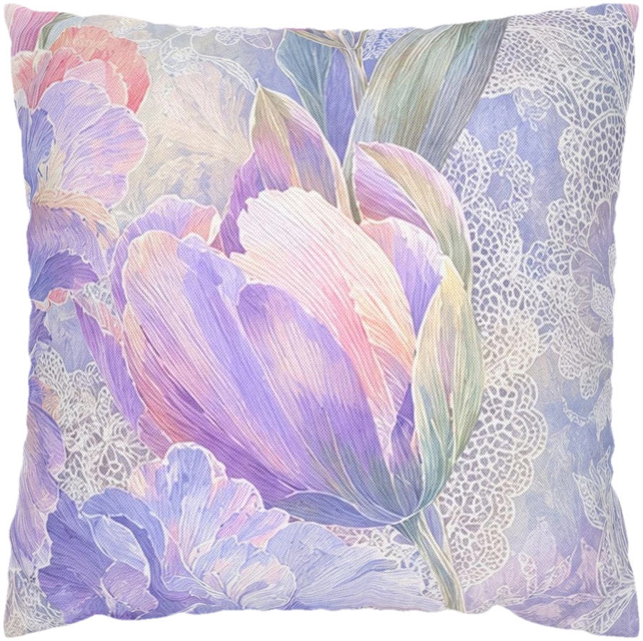 Lilac Iris Pillow Cover