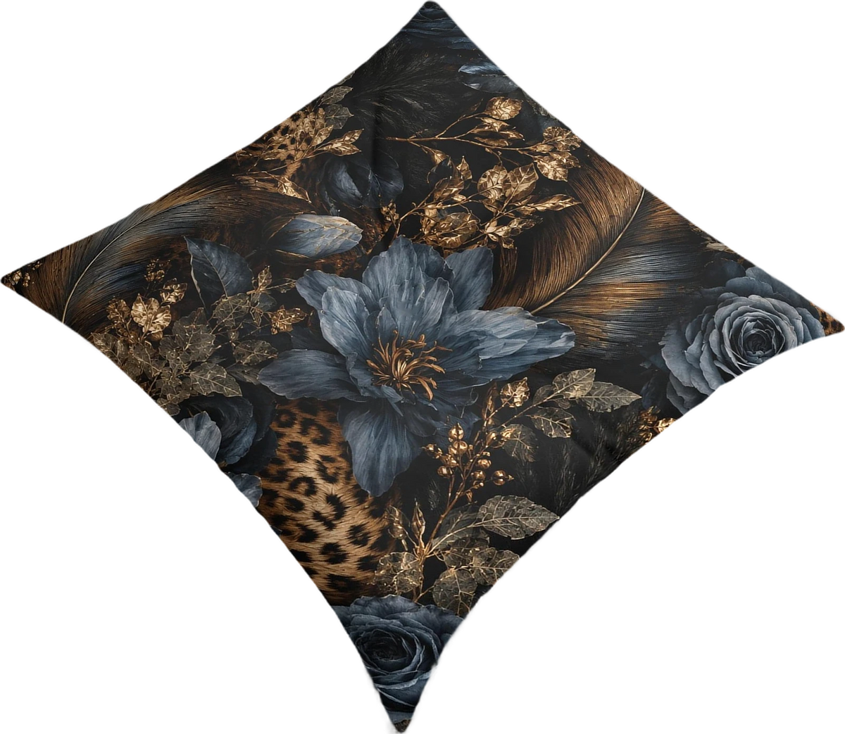 Navy Leopard Floor Pillow