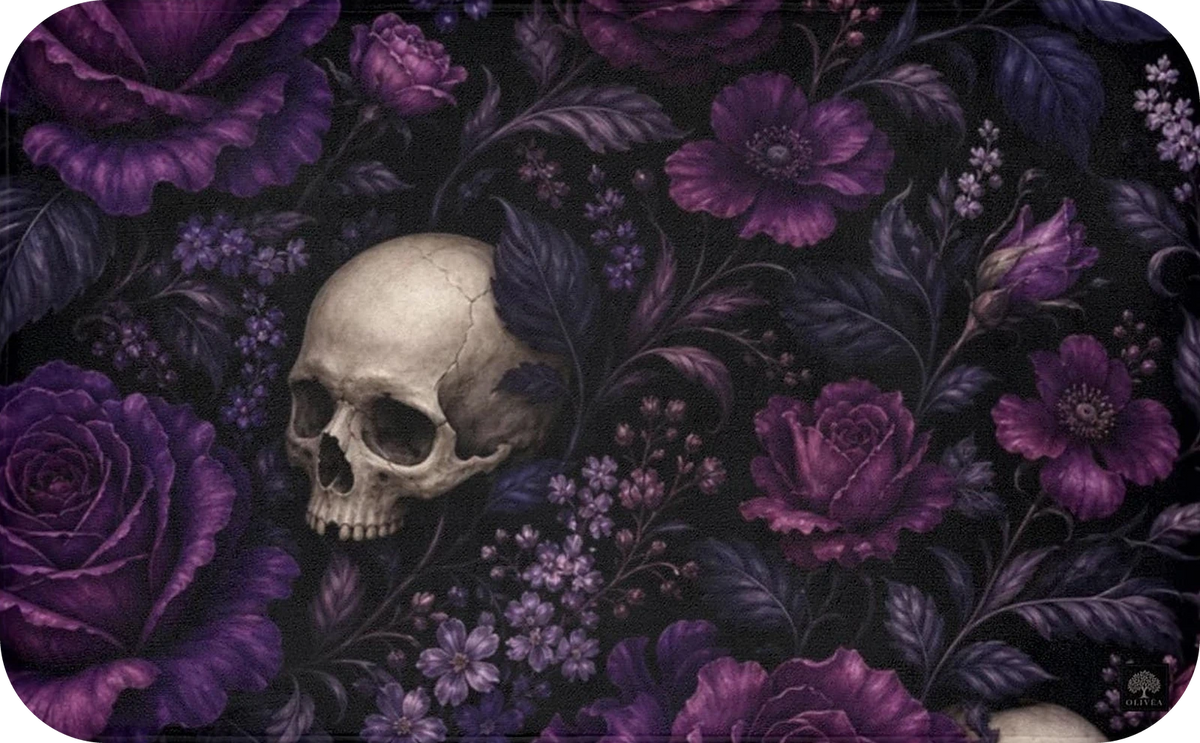 Purple Skull Bath Mat