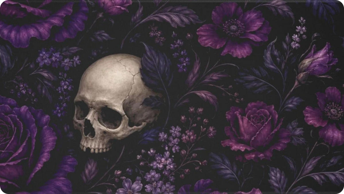 Purple Skull Desk Mat