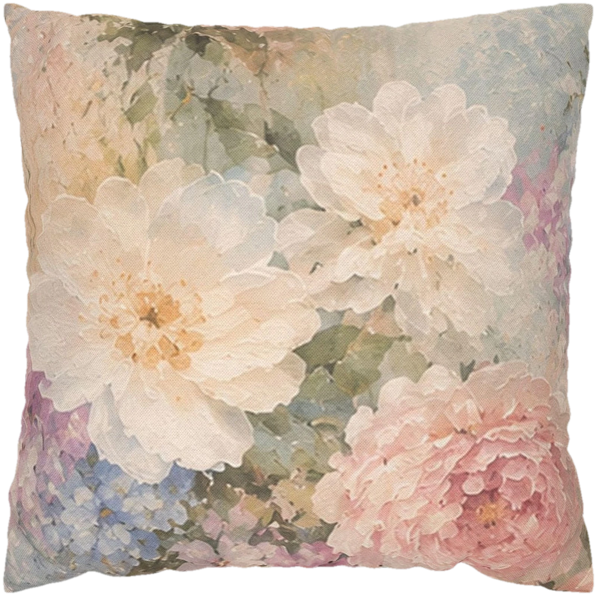 Romantic Floral Pillow Cover