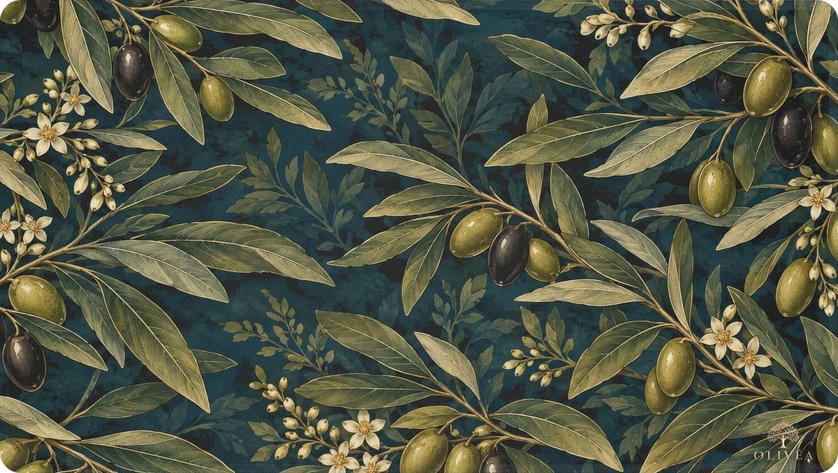 Vintage Olive Branch Desk Mat